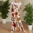 thumbnail image 5 of WULMLEO Halloween Romper for Womens Sleeveless Casual Travel Jumpsuits Fashion Funny 2026 Spooky Overalls Dressy Graphic Plus Size Rompers with Pockets Earthy Yellow 4XL, 5 of 5