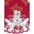 thumbnail image 3 of Christmas Candles, Bells and Poinsettia on Red Doily (24" Round), 3 of 4
