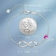 thumbnail image 4 of Pulsera con dije de símbolo de corazón infinito para mujer, plata de ley 925, ajustable, regalo de joyería para el día de San Valentín, regalo de cumpleaños para mamá, mujer, esposa, niña, ella Adepaton WRMH-202-6, 4 of 6