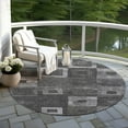 thumbnail image 6 of Addison Rugs Chantille Indoor/Outdoor Transitional Geometric Black Washable Round Rug, 8' x 8', 6 of 6