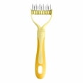 thumbnail image 2 of Pet Detangling Brush, Fine-Tooth Deshedding Comb, Stainless Steel Grooming Brush, Skin-Safe Rounded Blade Pet Grooming Tool, for Long Short Haired Dog Cat Knot Mat Removal Shedding Reduction, 2 of 6
