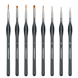 Transon Red Sable Filbert Paint Brushes 6Pcs for Watercolor, Acrylic, Oil,  Tempera and Gouache Painting