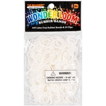 The Beadery - Wonder Loom Rubber Bands, White - 600 Piece - 7295073