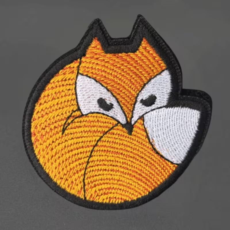 Fox 3D Embroidery Patch Tactical Vest - Hook and Loop Morale Badge for Hats, Backpacks, and Clothing