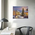 thumbnail image 3 of COMIO  Large Christmas Canvas Wall Art - Christmas Winter Wall Art For Living Room, City Street View Christmas Tree Pictures Wall Decor For Home Framed Canvas Prints Ready To Hang, 3 of 4