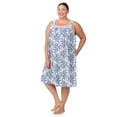thumbnail image 3 of Aria Women's Sleeveless 100% Cotton Nightgown, Sizes XS-5X, 3 of 6