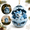 Blue, variant on 3D Baby Dragon Egg Christmas Ornament, Resin Hanging Tree Decor, Fantasy Holiday Decoration for Tree, Wreath, Garland, Blue, 3.15 in