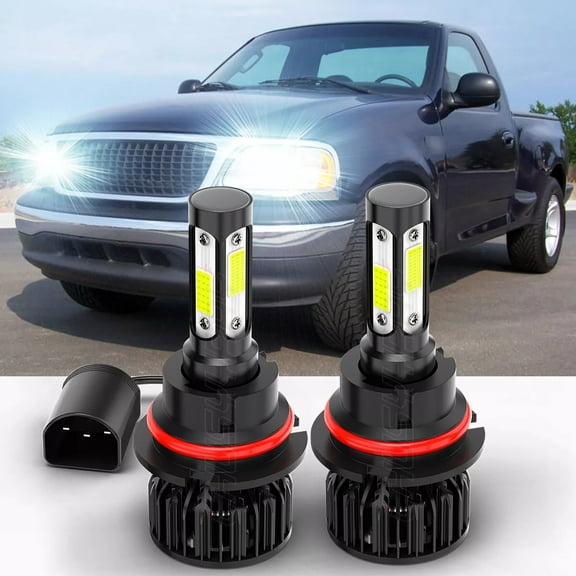 For Ford F150 1997-2003 9007 HB5 LED Headlight High Low Beam Bulbs 6000K White 2Pcs