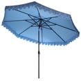 thumbnail image 3 of Safavieh Outdoor Valance 11ft Crank Patio Umbrella, Baby Blue/White, 3 of 7