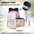 thumbnail image 4 of KUIFORTI Pink Axolotl Print Bookbag with Lunch Box, 4 Piece Kids Backpack Set for Elementary Middle School Students, Cute Boys Girls School Bag with Pencil Pouch Water Bottle Sleeve, 4 of 7