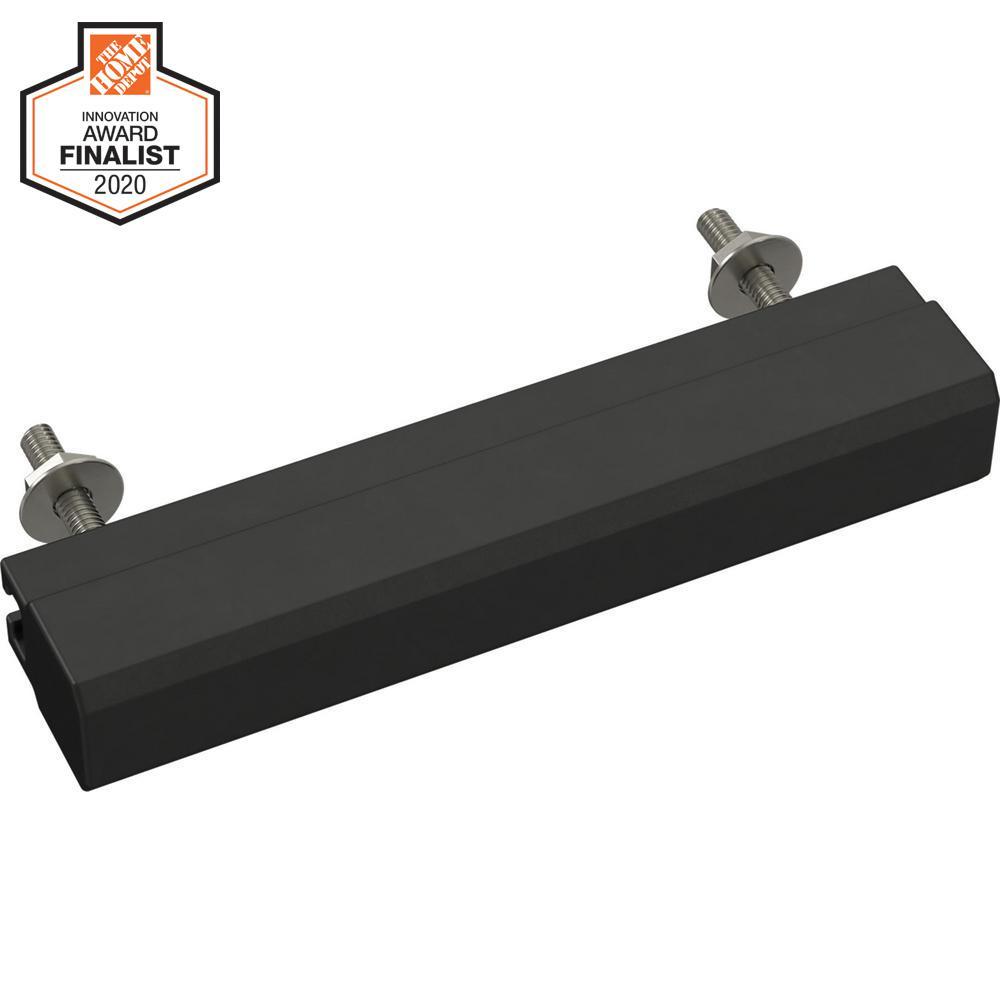 Tapered Edge 1 In. To 4 In. (25 Mm To 102 Mm) Matte Black Adjustable Drawer Pull - image 1 of 11