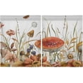 thumbnail image 2 of Coolnut Mushroom Kitchen Curtains 2 Panels, UV Protected Tier Curtains Half Window Curtains for Guest Room Bathroom Sink Laundry Room Basement,24"x 27", 2 of 6