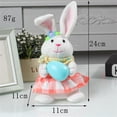 thumbnail image 3 of Homesteed 2pc Easter Decorations Easter Bunny Decor Glowing Standing Bunny Doll Plush Ornament with LED Light Easter Table Decorations for Home, 3 of 6