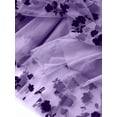 thumbnail image 6 of Michellecmm Women’s Tulle Long Skirt, Vintage High Waist Flocked Floral Print Midi A-line Skirt, 6 of 6
