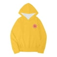 thumbnail image 1 of MIASHUI Chandails en Molleton à Capuche pour Filles, Imprimé Petits Garçons, Manches Longues, Jaune, 3-4 Ans, 1 of 6