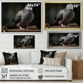 thumbnail image 4 of Designart "Portrait of a Grey Dove I" Animals Floater Framed Canvas Wall Art, 4 of 7