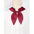 thumbnail image 2 of Pajarita Ajustable Color Sólido Pre-Atado Nudo De Proa Decoración De Traje De Marinero Para Mujer Rojo Vino Talla única, 2 of 5