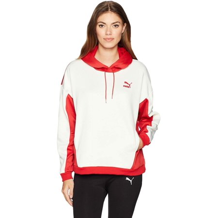 Puma Womens Colorblocked Over Sized Hoodie Toreador X-Small