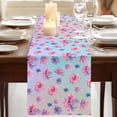 thumbnail image 3 of Table Runners 90 Inches Long Dress Scarves, Spring Floral Farmhouse Coffee/Dining/Kitchen Table Runner for Living Room, Purple Pink Blue Flower Summer Botanical 13x90 Inch, 3 of 9
