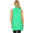 thumbnail image 4 of Women's Sleeveless Open Front Cardigan Lightweight Solid Drape Vest, 4 of 5