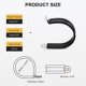 thumbnail image 2 of 24Pcs 46mm(1-13/16") Abrazadera de cable aislada con recubrimiento de goma de acero inoxidable, abrazadera de tubo R, negra, 2 of 6