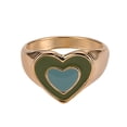 thumbnail image 1 of Fiudx Anillo de Corazón, Joyería de Aleación de Moda, Diseño Unisex Comodo, Forma Redonda Elegante, Regalo de Aniversario de Bodas, Adecuado para Todos, Fácil de Llevar y Guardar., 1 of 2