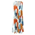 thumbnail image 4 of SMihono Robe d'Été Grande Taille pour Femmes 2023 Été Mode Bord de Mer Décontractée Imprimée Sans Manches à Col Rond, 4 of 6
