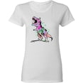 thumbnail image 3 of Inktastic Graffiti Paint Splatter T-rex Women's T-Shirt, 3 of 5