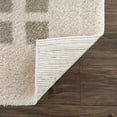 thumbnail image 4 of Hauteloom Baback Checkered Area Rug - Modern Geometric Square Tiles Carpet for Living Room, Kids Room, Nursery - Machine Washable - High Pile - Peach, Medium Gray - 6'7" x 9' (6x9 Area Rug), 4 of 9