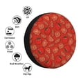 thumbnail image 4 of KLL Tomatoes Pattern 14-17 inch Spare Tire Cover Universal Wheel Protector for Truck SUV Trailer Camping Rv Tire Covers-15 inch, 4 of 6