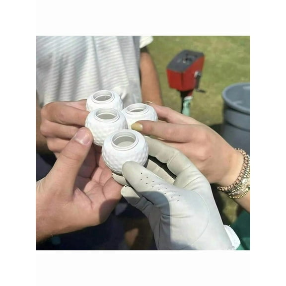 "Golf Ball Shot Glass Set with Lids - Whiskey/Tequila Glasses, Sports Themed Drinkware - Unique Gifts for Men, Husband, Dad - Golf Party Decor"