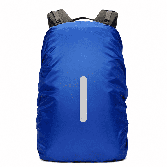Backpack Rain Cover Waterproof, 40-50L Reflective Hiking Rucksack Protector, Elastic Drawstring Anti Slip Travel Bag Cover, Navy