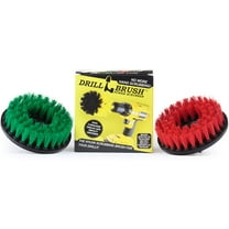 Drill Brush - Cleaning Supplies - Medium and Stiff Bristle Brush Kit - Spin Brush - Grout Cleaner - Tile, Counter-tops, Stove, Oven, Sink, Trash Can, Floors - Concrete Swimming Pools, Garden Fountains