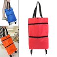 thumbnail image 4 of Carro de plegable reutilizable Carro de con ruedas Carro de plegable de tela Oxford impermeable para mujeres o hombres Cocina de viaje rojo Soledad Carro de compras plegable, 4 of 10
