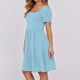 thumbnail image 5 of mfyjkho Vestidos midi para mujer, Vestidos lisos para mujer, verano, casual, sin mangas, con pliegues, con lazo frontal, plisado, minivestido de playa para vacaciones con bolsillo xxl, 5 of 6