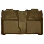 Husky Liners by RealTruck Weatherbeater | Compatible with 2007 - 2013 Chevrolet Silverado 1500, 2500, 3500, 2007 GMC Sierra 1500, 2500, 3500 Crew Cab - 2nd Row Liner, Tan | 19203