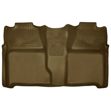 Husky Liners by RealTruck Weatherbeater | Compatible with 2007 - 2013 Chevrolet Silverado 1500, 2500, 3500, 2007 GMC Sierra 1500, 2500, 3500 Crew Cab - 2nd Row Liner, Tan | 19203