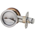 thumbnail image 1 of Cerradura con bolsillo Kwikset 335 redonda para cama o baño, color cromo satinado, 1 of 1