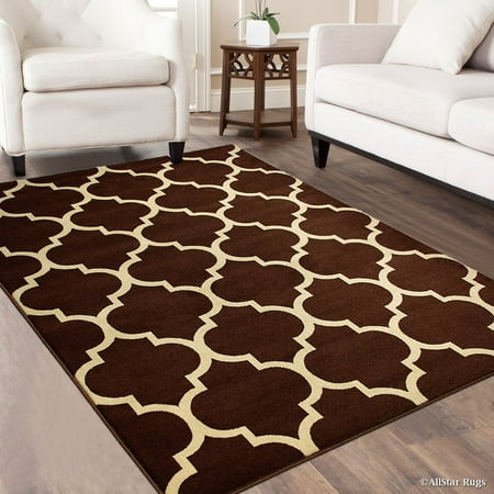 Quality Wool Rugs Allstar Brown Wool-Touch Look High Quality Woven Area Rug . High Quality Frieze Colorfun (5' 1