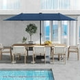 thumbnail image 1 of Costway 13 FT Large Patio Umbrella with LED Solar Lights Crank Handle 12 Heavy-Duty Ribs Navy, 1 of 10