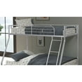 thumbnail image 5 of Miekor Furniture Twin Over Full Metal Bunk Bed Contemporary Style Silver Finish With Angled Ladder MK2994, 5 of 5