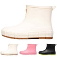 thumbnail image 4 of NOKIO Waterproof Rubber Ankle Rain Shoes For Women Women's Rain Slip Casual Shoes Short Ankle Boots Outdoor Fashion Women's Casual Shoes Stylish Waterproof Ankle Rain Boots For Women, 4 of 9
