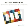 thumbnail image 4 of Colorful Plate Square 3 Gang Toggle Light Switch Cover Decorative Switch Plates and Outlet Covers Wall Plates for Electrical Kitchen Home Office Art Decor, 4 of 5