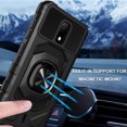thumbnail image 5 of Case for Apple iPhone 14 Max (6.7") Full-Body 2in1 Magnetic Car Mount Metal Ring Holder Kickstand Heavy Duty Hybrid Armor Cover for iPhone 14 Max / 6.7" by Xcell - Black, 5 of 10
