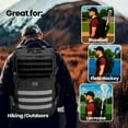 thumbnail image 3 of Xtreme 45L Tactical Backpack, Large Travel and Gym Backpack with 16-inch Laptop Sleeve, Stick Holder, Double Bottle Pockets, Recycled-Fabric Shell, Reliable Zippers, Rain Cover, 3 of 7