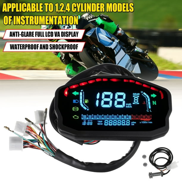 Universal Motorrad LED LCD Tachometer Digital