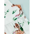 thumbnail image 6 of Franhais Infant Baby Girl Summer Jumpsuit, Cartoon Animal Print Sleeveless Sling Tie-Up Romper, 6 of 9