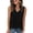 7# Black, variant on Cyglowse Tank Top for Women Loose Fit Sleeveless Shirts V Neck Summer Clothes Ruched Women's Tees and Tanks Curved Hem Navy XL