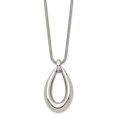 thumbnail image 3 of Stainless Steel Necklace with Pendants Chain Polished Teardrop Dangle 24in 24 inch, 3 of 5