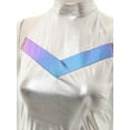 thumbnail image 5 of TiaoBug Women's Metallic Alien Dress Halter Neck Shiny Holographic Dance Dresses Blue 4XL, 5 of 7